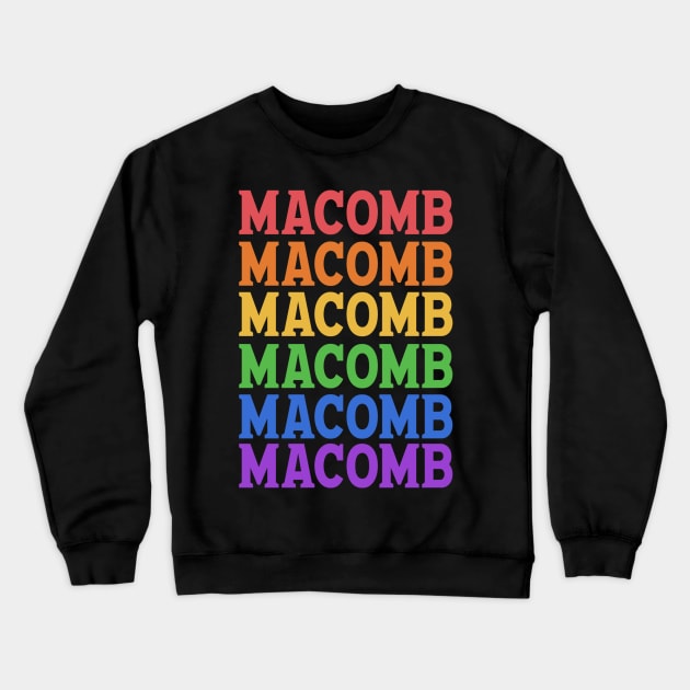 MACOMB COLORFUL CITY Crewneck Sweatshirt by OlkiaArt